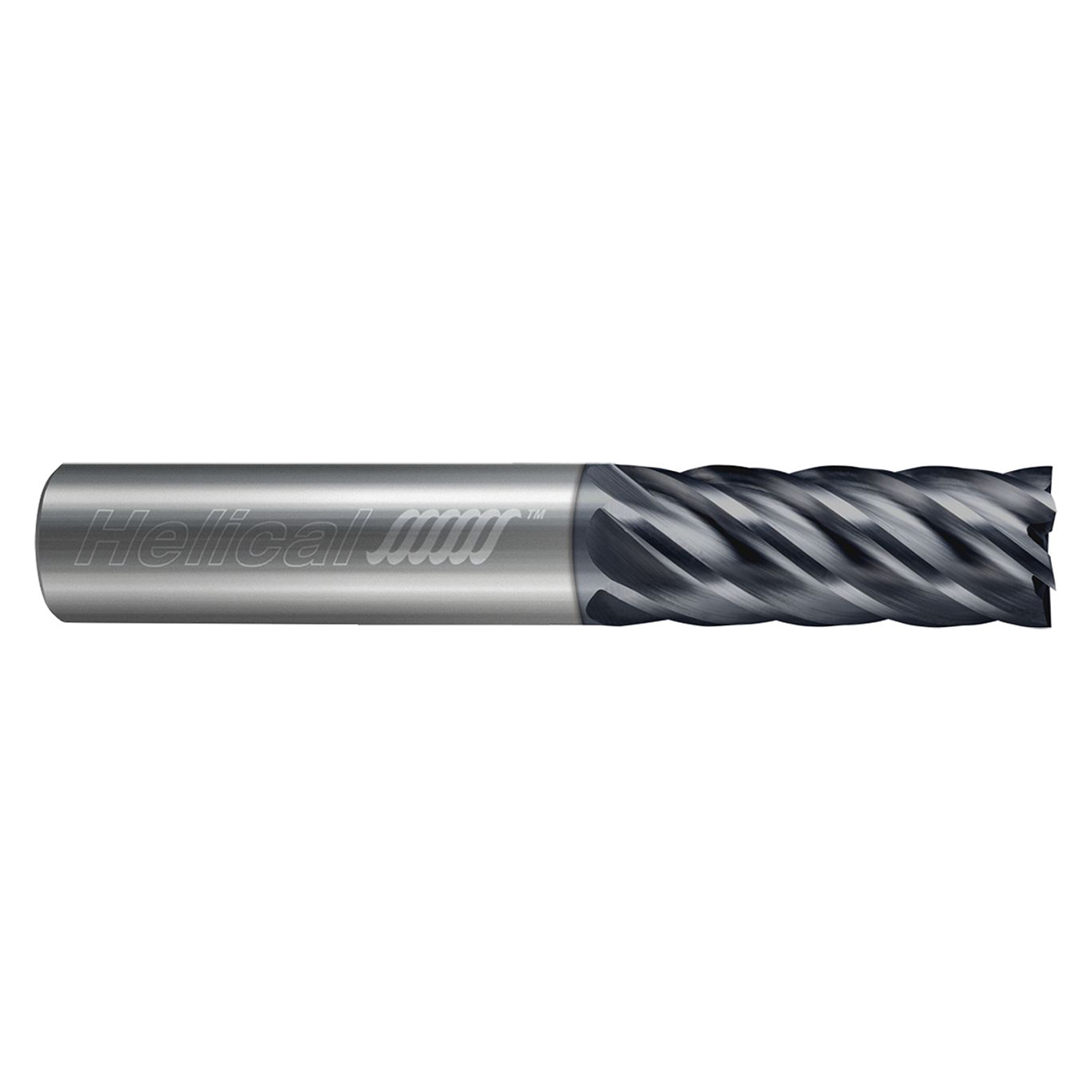 Helical Solutions 87262 | HVTI-016-60750-R.090 0.7500" Diameter x 0.7500" Shank x 1.2500" LOC x 4.0000" OAL x 0.0900" Radius 6 Flute Aplus Coated Carbide Corner Radius End Mill