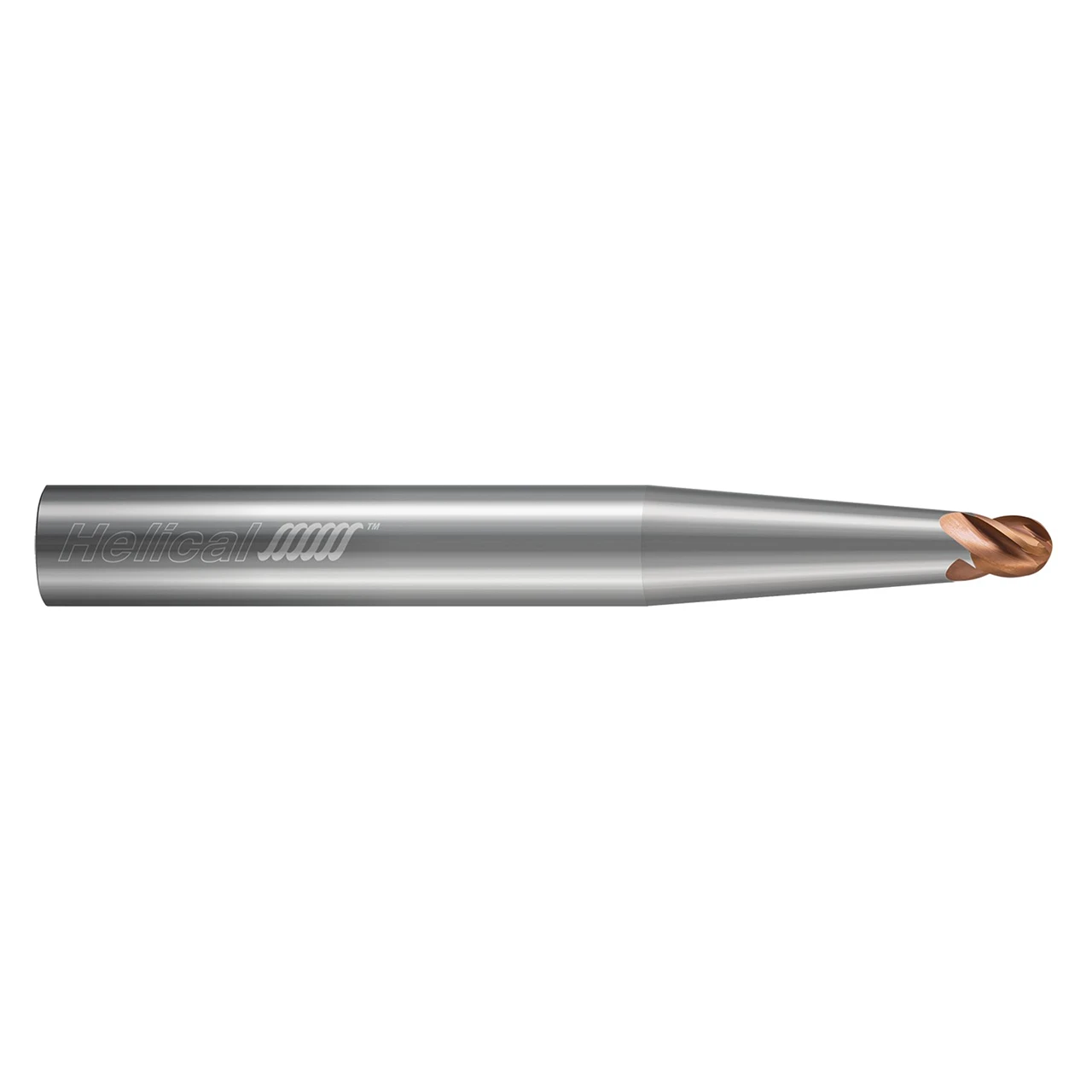 Helical Solutions 86468 | HCF050-TN-041-40312-BN 0.3125" Diameter x 0.5000" Shank x 0.3750" LOC x 3.0000" OAL 4 Flute Tplus Coated Carbide Ball End Mill