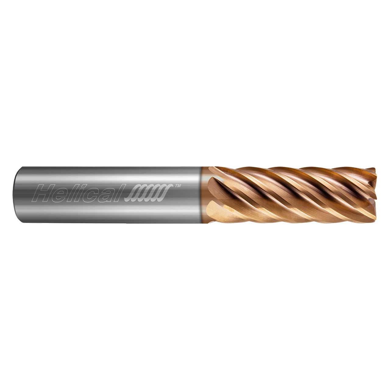 Helical Solutions 87169 | HEV-M-70500-R.060 0.5000" Diameter x 0.5000" Shank x 1.6250" LOC x 4.0000" OAL x 0.0600" Radius 7 Flute Tplus Coated Carbide Corner Radius End Mill