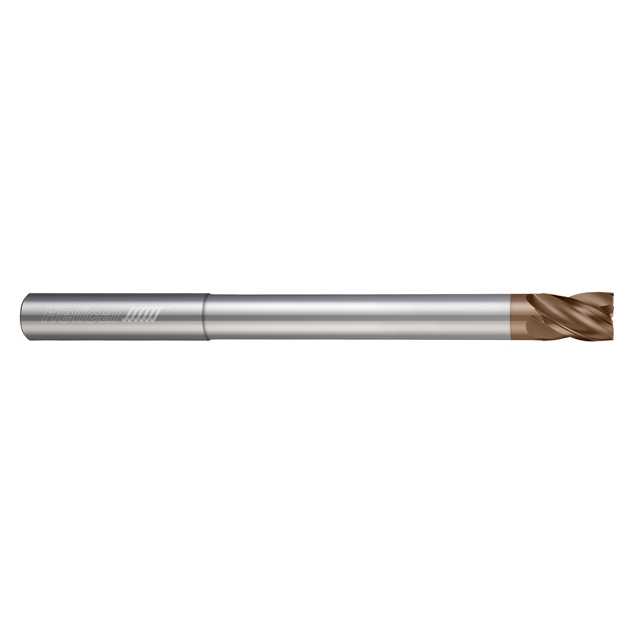 Helical Solutions 86956 | HSV-RN-M-40500 0.5000" Diameter x 0.5000" Shank x 0.6250" LOC x 6.0000" OAL 4 Flute Tplus Coated Carbide Square End Mill