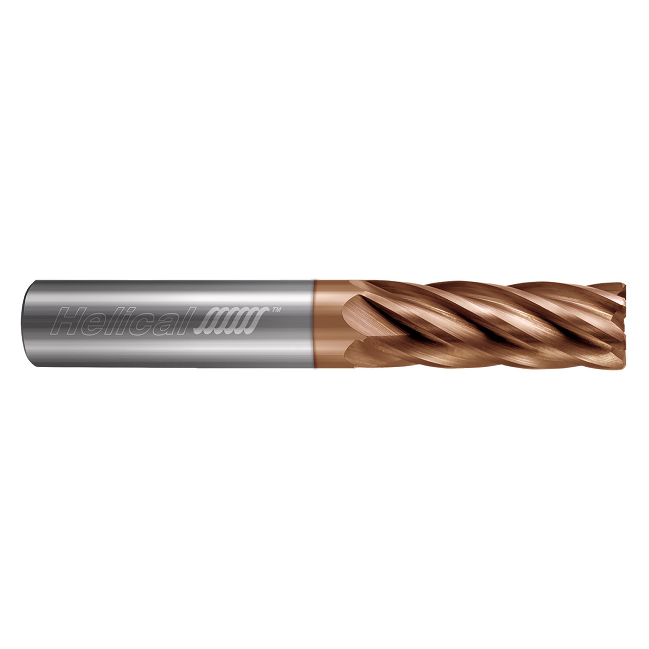 Helical Solutions 87731 | HVNI-026-60625-R.060 0.6250" Diameter x 0.6250" Shank x 1.6250" LOC x 3.5000" OAL x 0.0600" Radius 6 Flute Tplus Coated Carbide Corner Radius End Mill