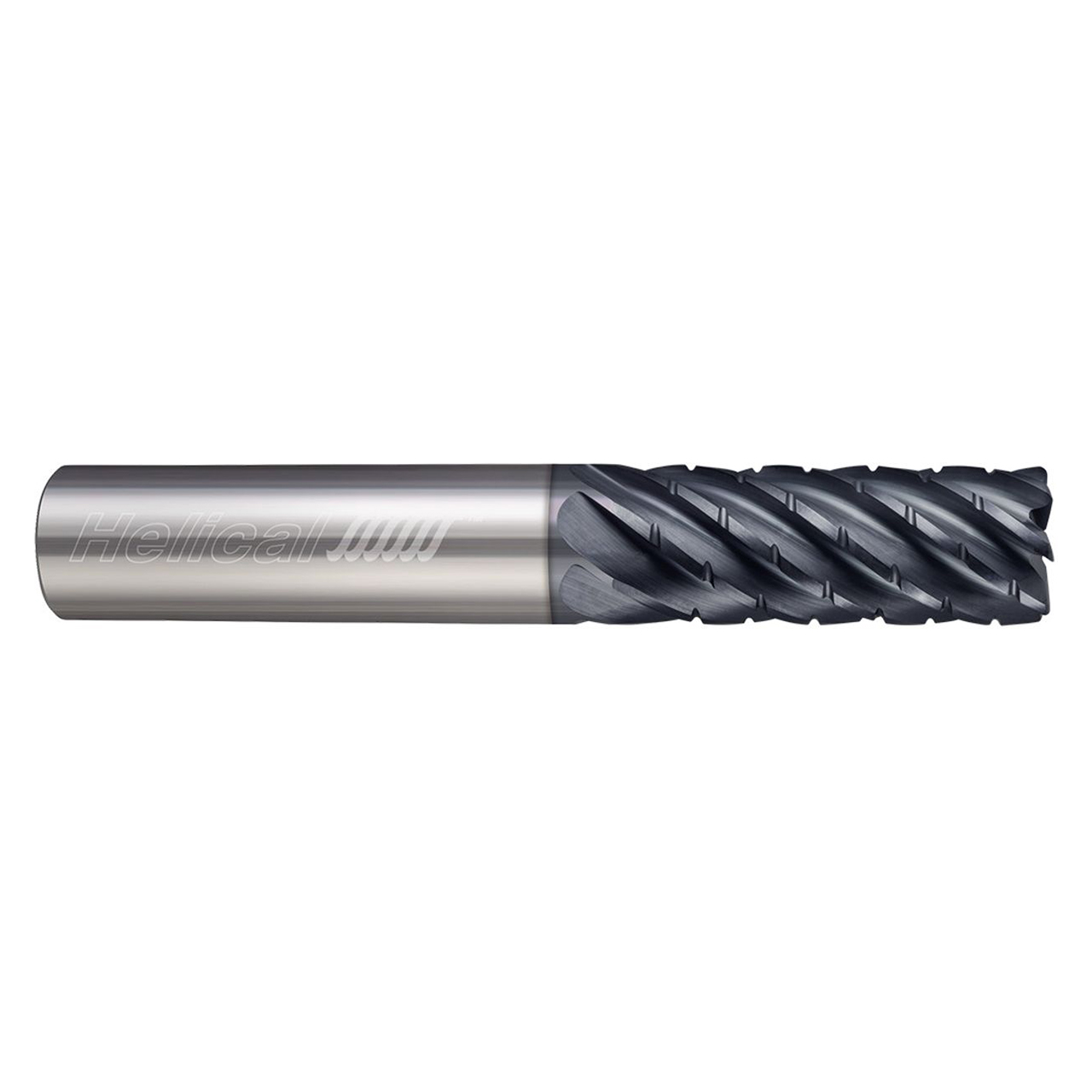 Helical Solutions 87178 | HEV-C-SR-70375-R.030 0.3750" Diameter x 0.3750" Shank x 0.7500" LOC x 2.5000" OAL x 0.0300" Radius 7 Flute Aplus Coated Carbide Corner Radius End Mill