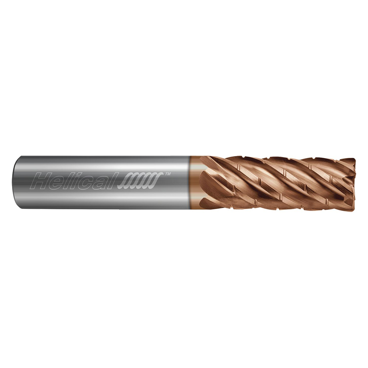 Helical Solutions 87468 | HEV-C-L-60750-R.030 0.7500" Diameter x 0.7500" Shank x 2.7500" LOC x 5.0000" OAL x 0.0300" Radius 6 Flute Tplus Coated Carbide Corner Radius End Mill