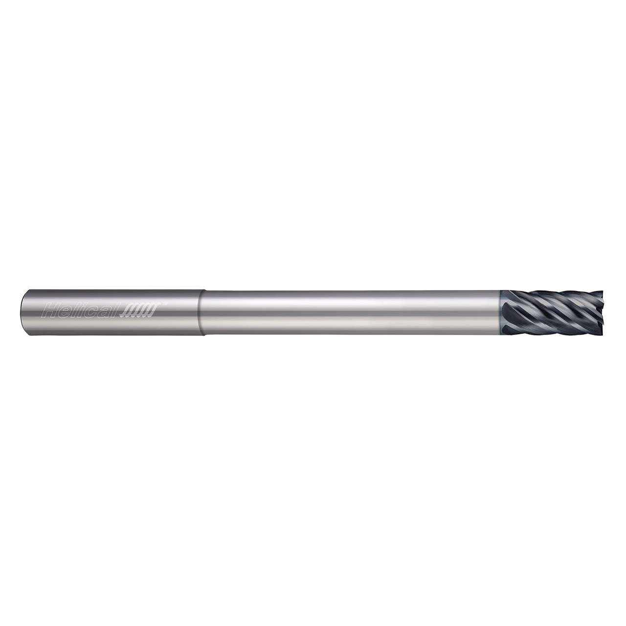 Helical Solutions 87598 | HEV-RN-M-60125 0.1250" Diameter x 0.1250" Shank x 0.1562" LOC x 2.5000" OAL 6 Flute Aplus Coated Carbide Square End Mill