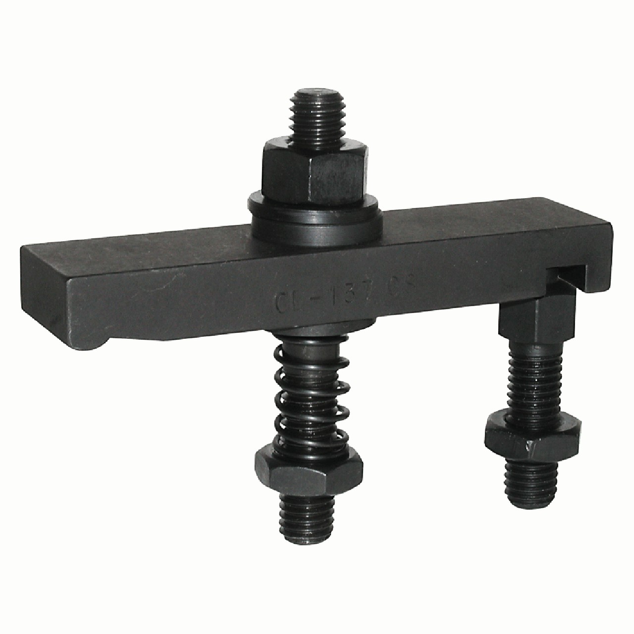 Carr Lane CLM-10-SHA-1 | M12 Thread x 1.75mm Pitch Black Oxide Coated Slotted-Heel Clamp Strap