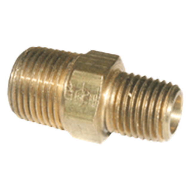 Carr Lane CL-3814-PCHN | 3/8-NPT Male x 1/4"-NPT Male Size Female Adaptor Air Fitting