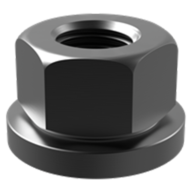 Carr Lane CLM-24-FN | M24 Thread x 3mm Pitch Steel Black Oxide Coated Flange Nut