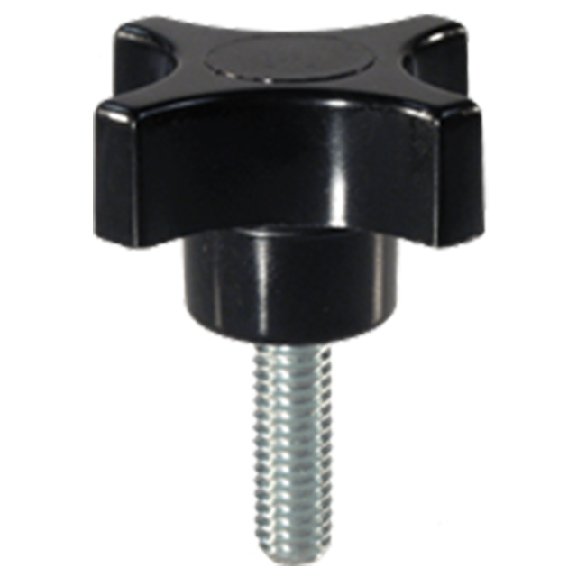 Carr Lane CL-7B-PPK4T | 1/2-13" Thread x 1" Diameter Phenolic Four-Prong Knob