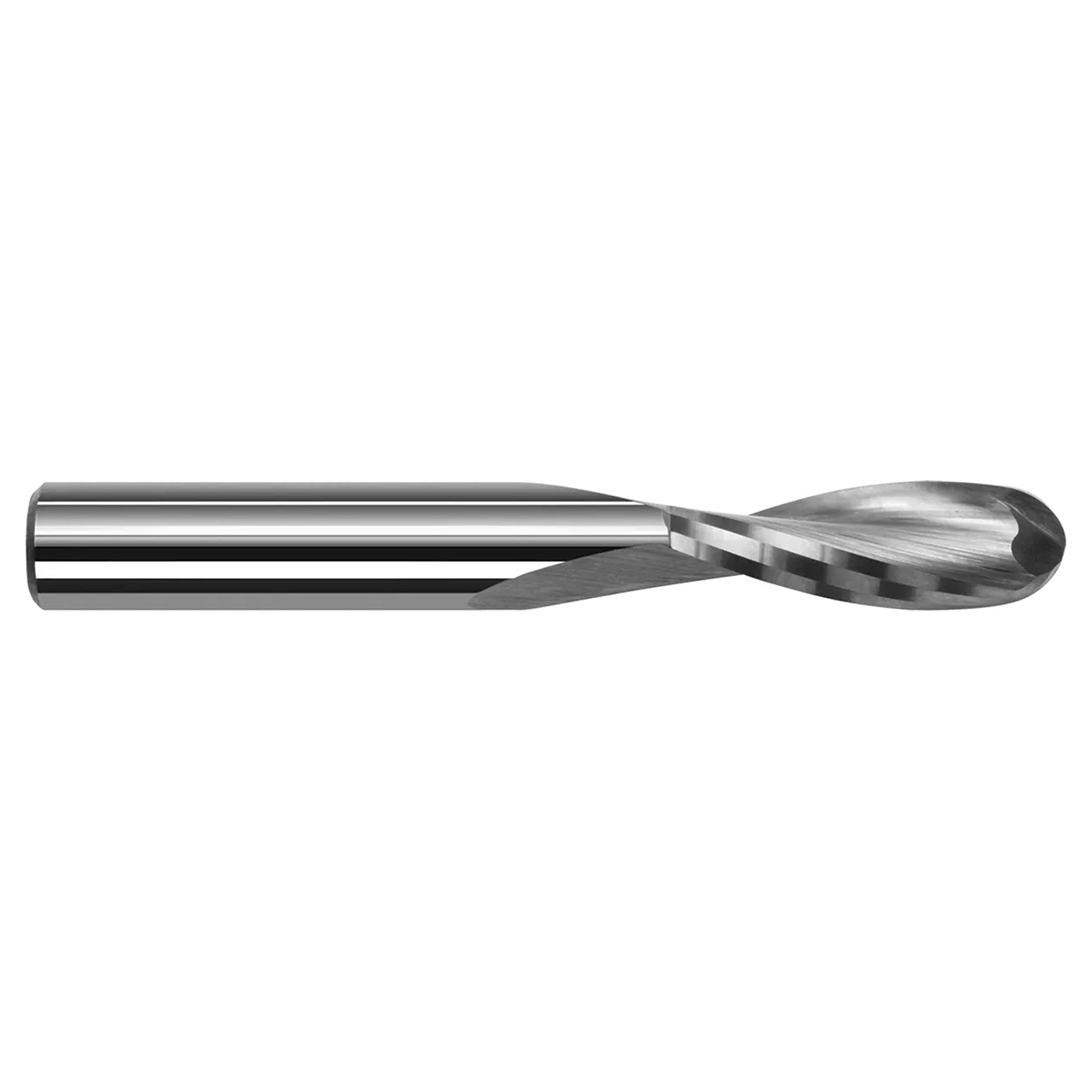 Harvey Tool 71410 | 0.1562" (5/32) Diameter x 0.1875" (3/16) Shank x 0.7500" (3/4) LOC x 3.0000" (3) OAL 2 Flute Uncoated Carbide Plastics Ball Upcut 2 Flute End Mill