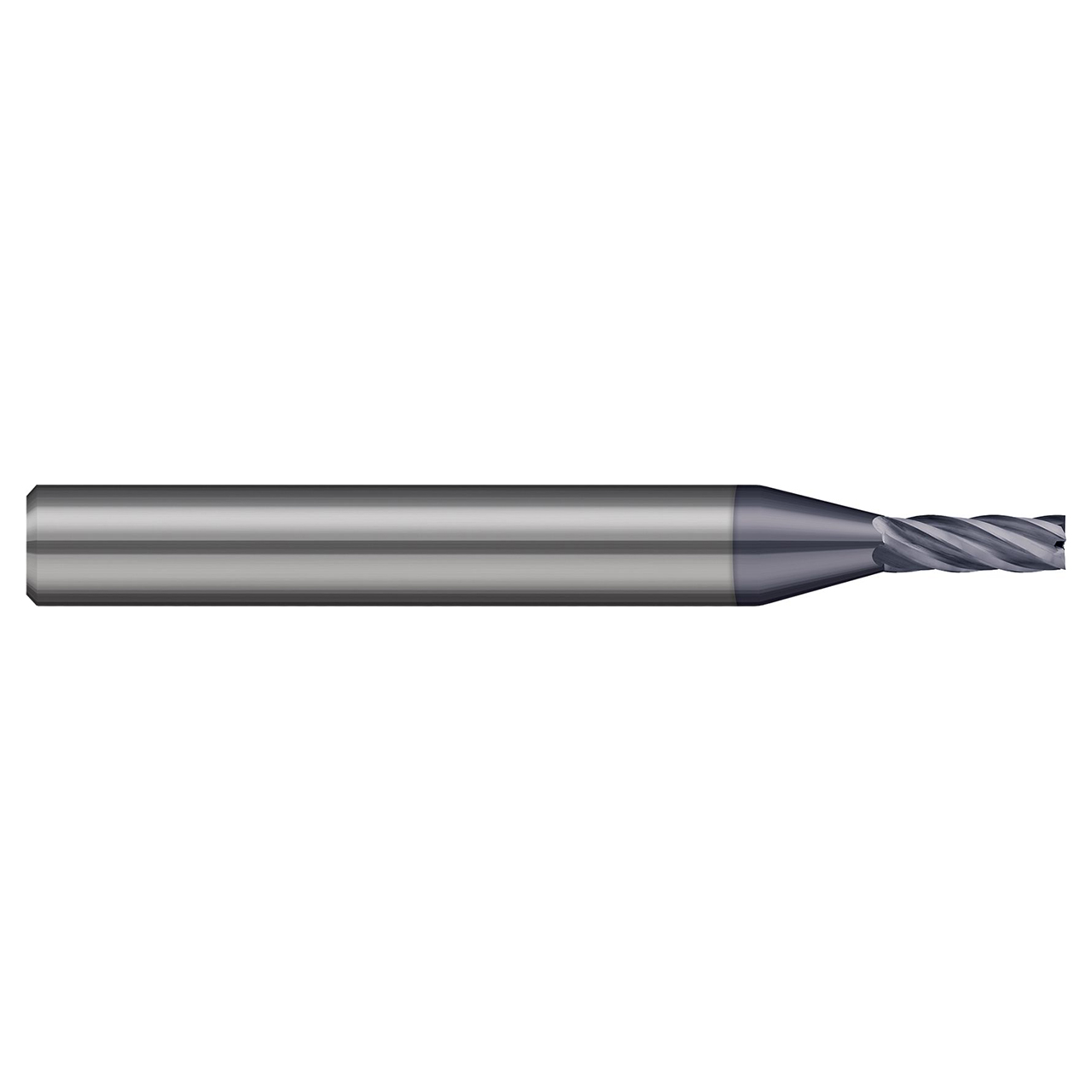 Harvey Tool 739493-C3 | 0.0930" (3/32) Diameter x 0.1250" (1/8) Shank x 0.1400" (9/64) LOC x 1.5000" (1-1/2) OAL x 5 Flutes AlTiN Coated Carbide Tapered Ball Miniature End Mill