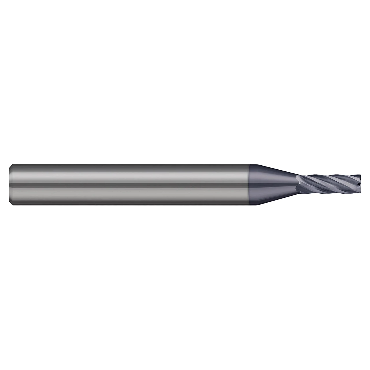 Harvey Tool 739431-C3 | 0.0310" (1/32) Diameter x 0.1250" (1/8) Shank x 0.0470" (3/64) LOC x 1.5000" (1-1/2) OAL x 5 Flutes AlTiN Coated Carbide Square End Mill