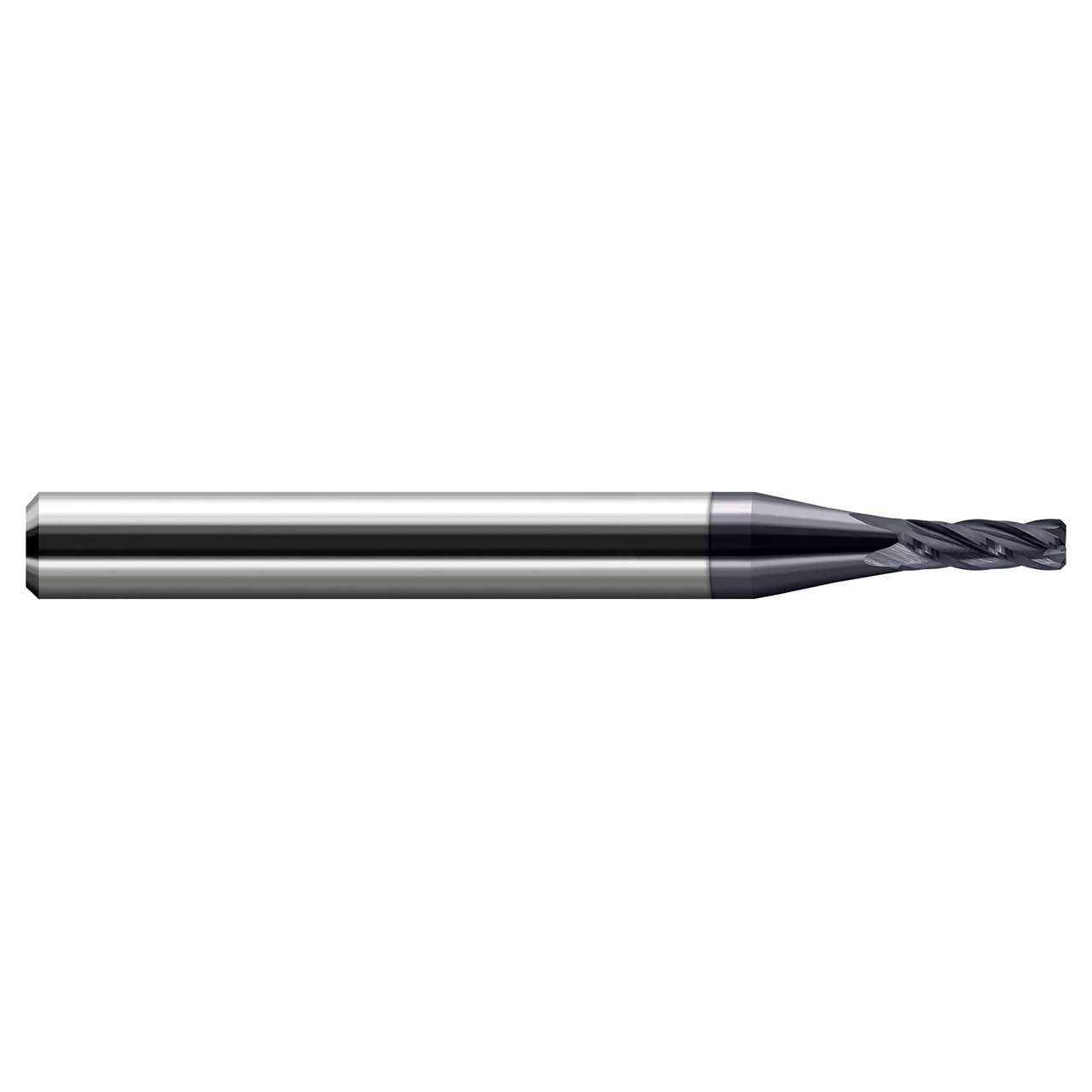 Harvey Tool 751132-C3 | 0.5000" (1/2) Diameter x 0.5000" (1/2) Shank x 1.5000" (1-1/2) LOC x 3.0000" (3) OAL 4 Flutes AlTiN Coated Carbide Standard Corner Chamfer Miniature End Mills