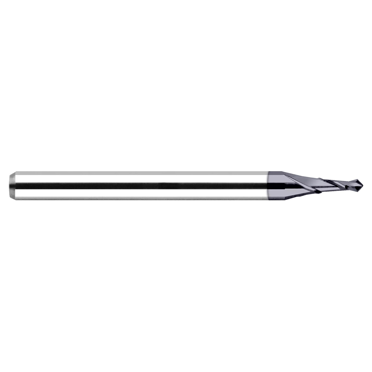 Harvey Tool 932824 | 1.0000" (1) Flute Length x 0.3750" (3/8) Shank x 2.5000" (2-1/2) OAL 2 Flutes Uncoated Carbide Miniature Drill