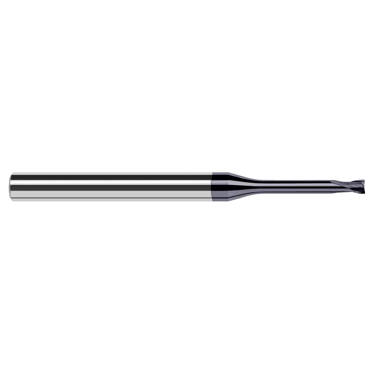 Harvey Tool 996416-C6 | 0.2500" (1/4) Diameter x 0.2500" (1/4) Shank x 0.2000" LOC x 2.5000" (2-1/2) OAL x 0.0150" (1/64) Radius 4 Flutes AlTiN Nano 2 FL Coated Carbide Hardened Steel Corner Radius End Mill