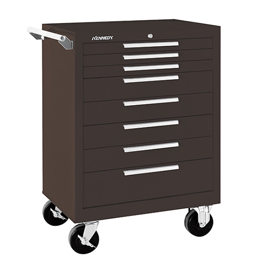 Kennedy 378XB | 27" 8-Drawer Roller Brown Cabinet With Ball Bearing Slides