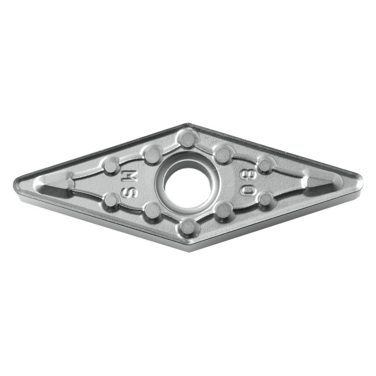 Kyocera Precision Tools TWH07632 | VNMG332MS SW05 3/8" Circle Diameter x 3/16" Thickness Uncoated Carbide Indexable Turning Insert