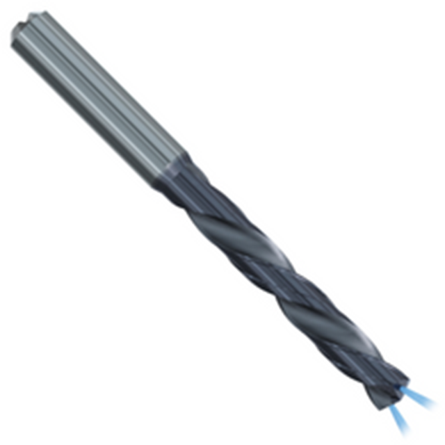 Emuge TA219744.0810 | 0.319" Diameter x 10mm Shank x 103mm OAL x 2 Flutes TIALN-T63 Coating Carbide Multi Drill Coolant Fed