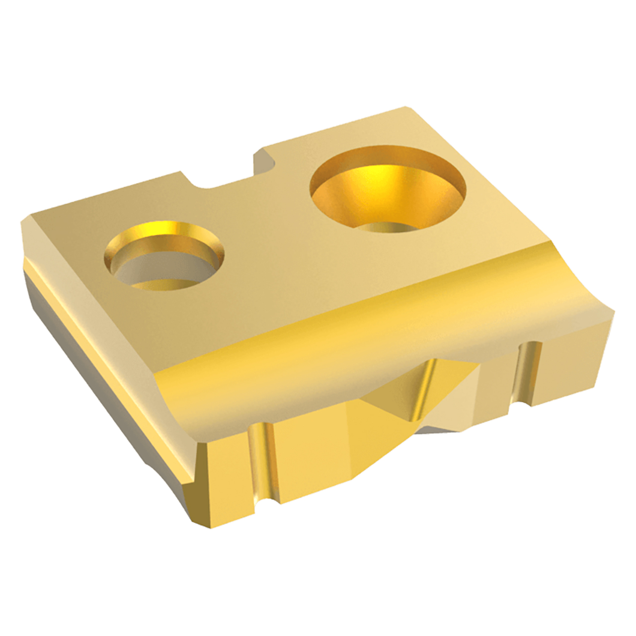 Allied Machine and Engineering 15YT-10.5-FB | 10.50mm Diameter x 2.38mm Thickness TiN Coated Super Cobalt Y Series Spade Drill Insert