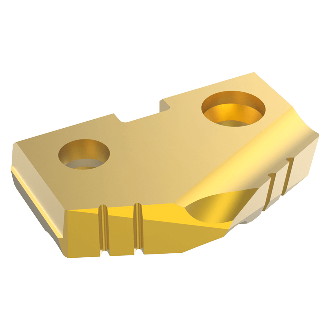 Allied Machine and Engineering 132T-1.046 | 1-3/64" Diameter x 3/16" Thickness 132 Degree Included Angle TiN Coated High Speed Steel 2 Series Spade Drill Insert