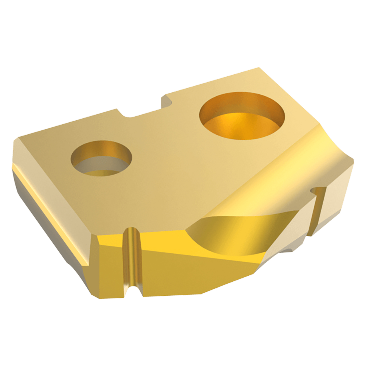 Allied Machine and Engineering 180T-0017 | 17/32" Diameter x 1/8" Thickness 132 Degree Included Angle TiN Coated Premium Cobalt 0 Series Spade Drill Insert