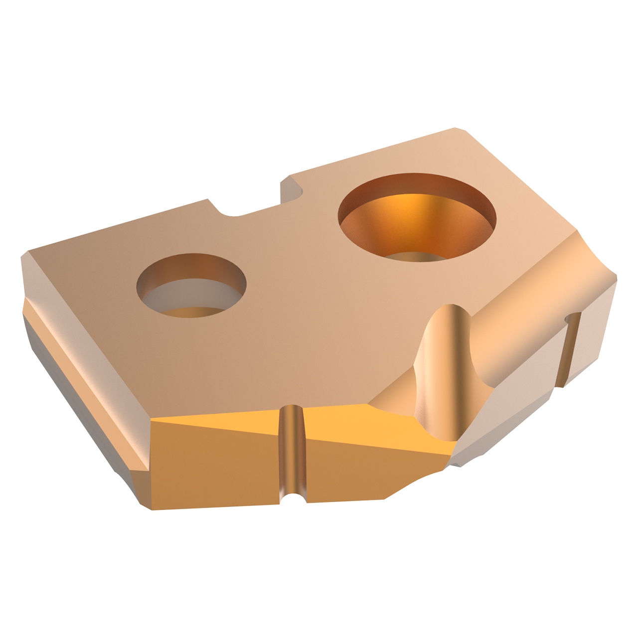 Allied Machine and Engineering TAPZ-12.30 | 12.30mm Diameter x 2.38mm Thickness 132 Degree Included Angle AM300 Coated Carbide Z Series Spade Drill Insert