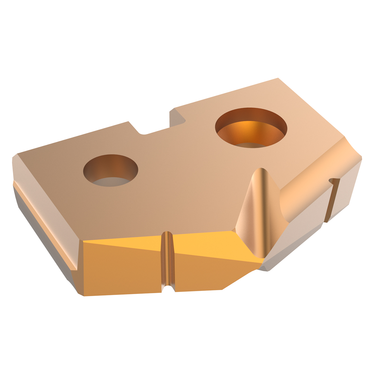 Allied Machine and Engineering TAP1-19.40 | 19.40mm Diameter x 3.97mm Thickness 132 Degree Included Angle AM300 Coated Carbide 1 Series Spade Drill Insert