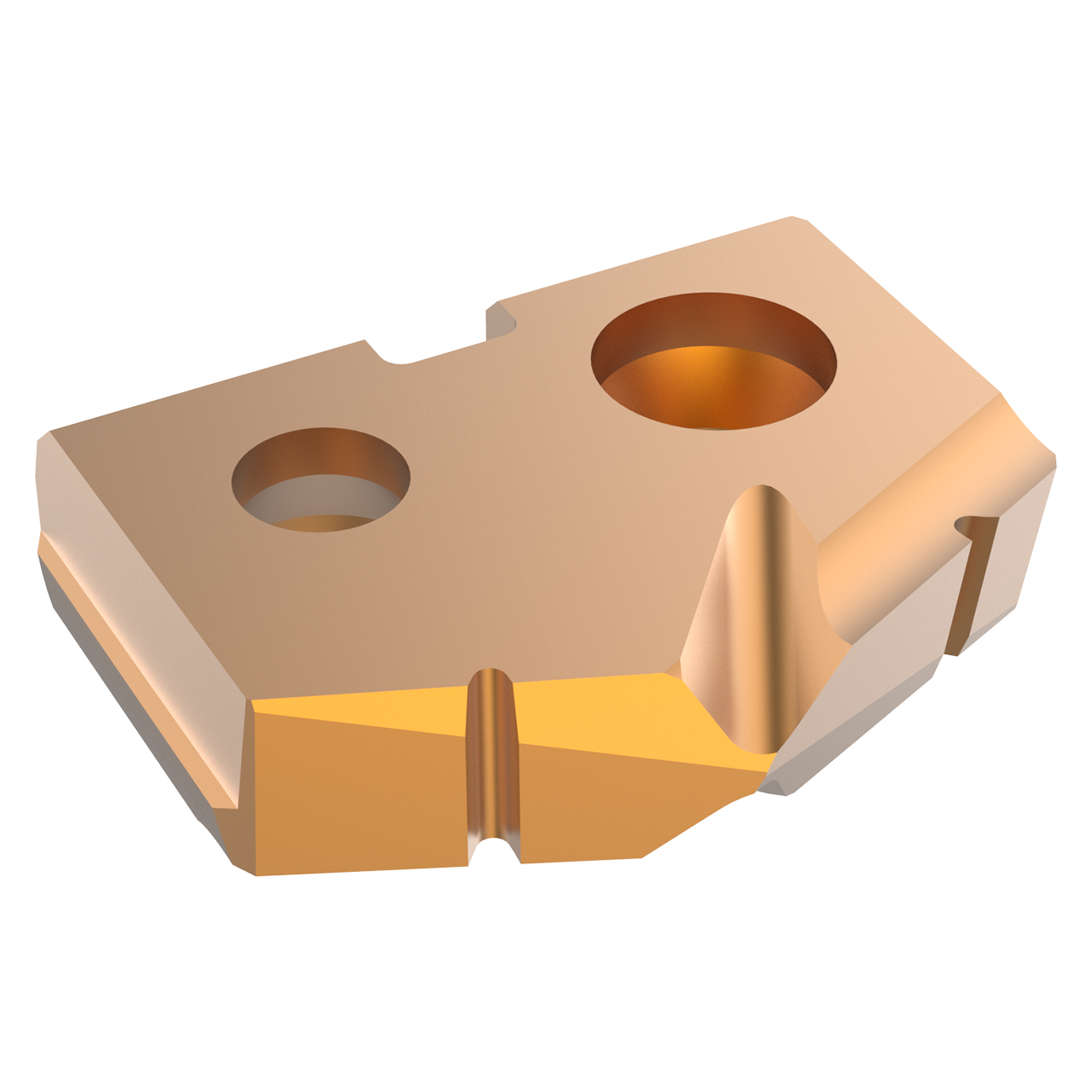 Allied Machine and Engineering TAP0-16.60 | 16.60mm Diameter x 3.18mm Thickness 132 Degree Included Angle AM300 Coated Carbide 0 Series Spade Drill Insert