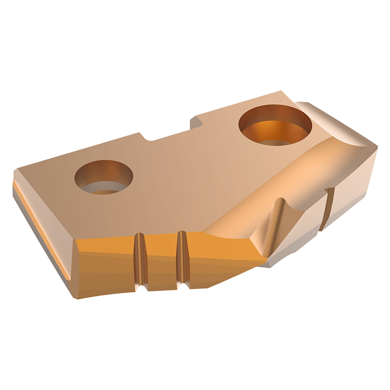 Allied Machine and Engineering 4C22P-0109 | 1-9/32" Diameter x 3/16" Thickness 132 Degree Included Angle AM300 Coated C2(K20) 2 Series Spade Drill Insert