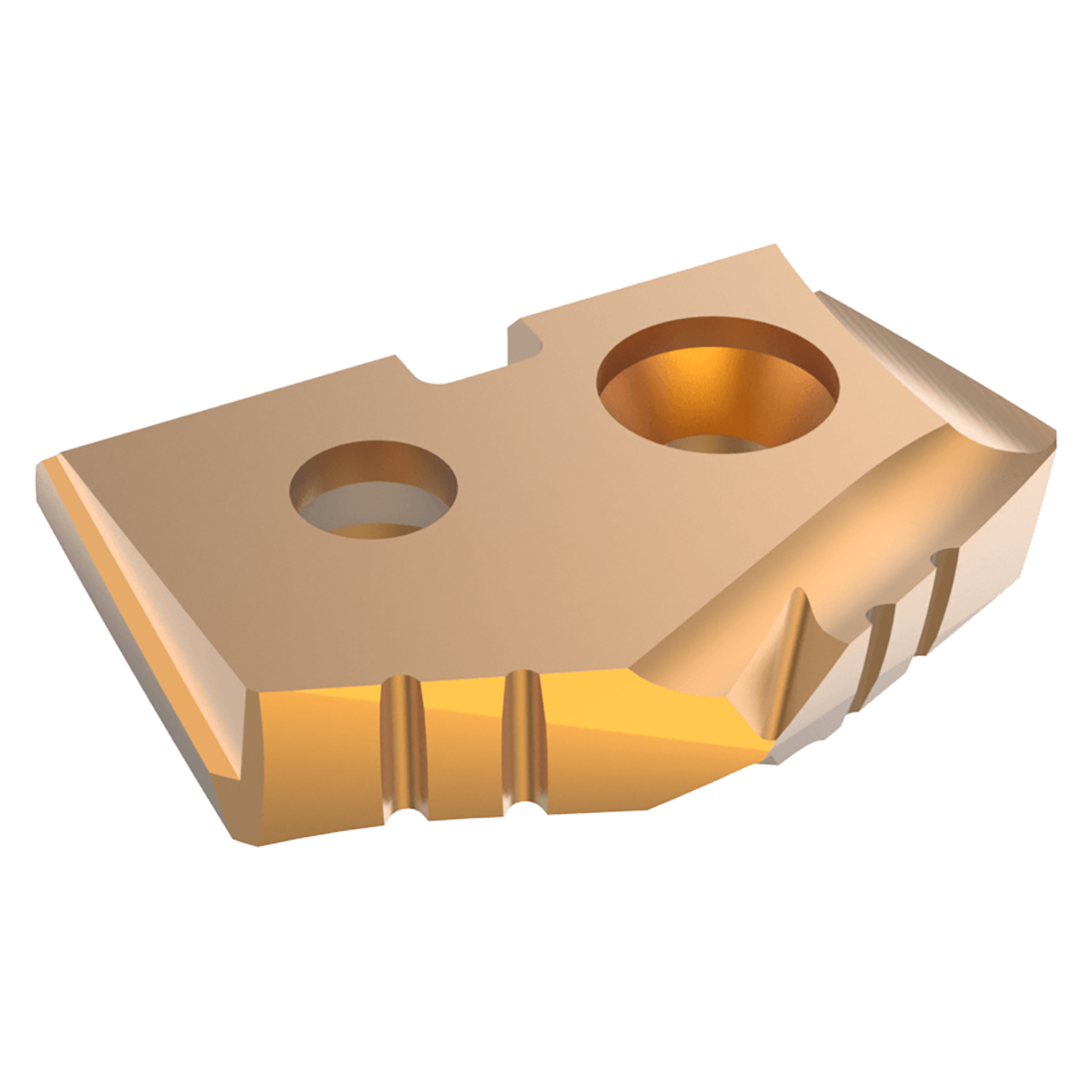 Allied Machine and Engineering 4C1ZP-0016-HE | 1/2" Diameter x 3/32" Thickness 132 Degree Included Angle AM300 Coated C1(K35) Z Series Spade Drill Insert