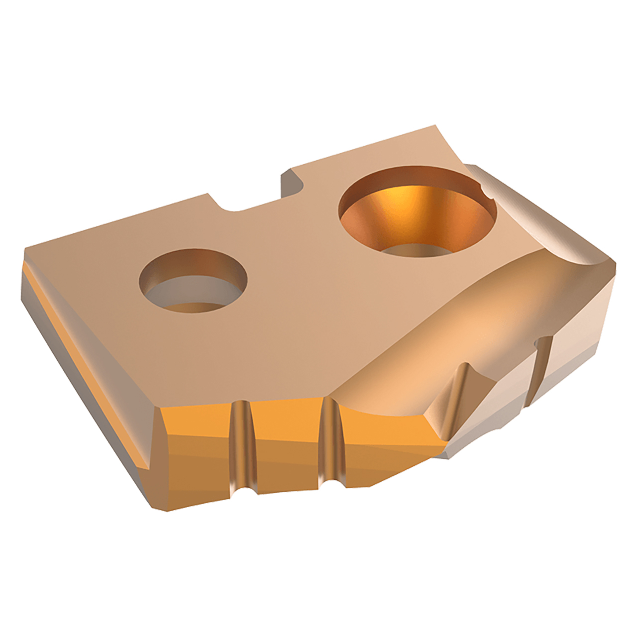 Allied Machine and Engineering 4C1ZP-.451 | 0.451" Diameter x 0.090" Thickness 132 Degree Included Angle AM300 Coated C1(K35) Z Series Spade Drill Insert