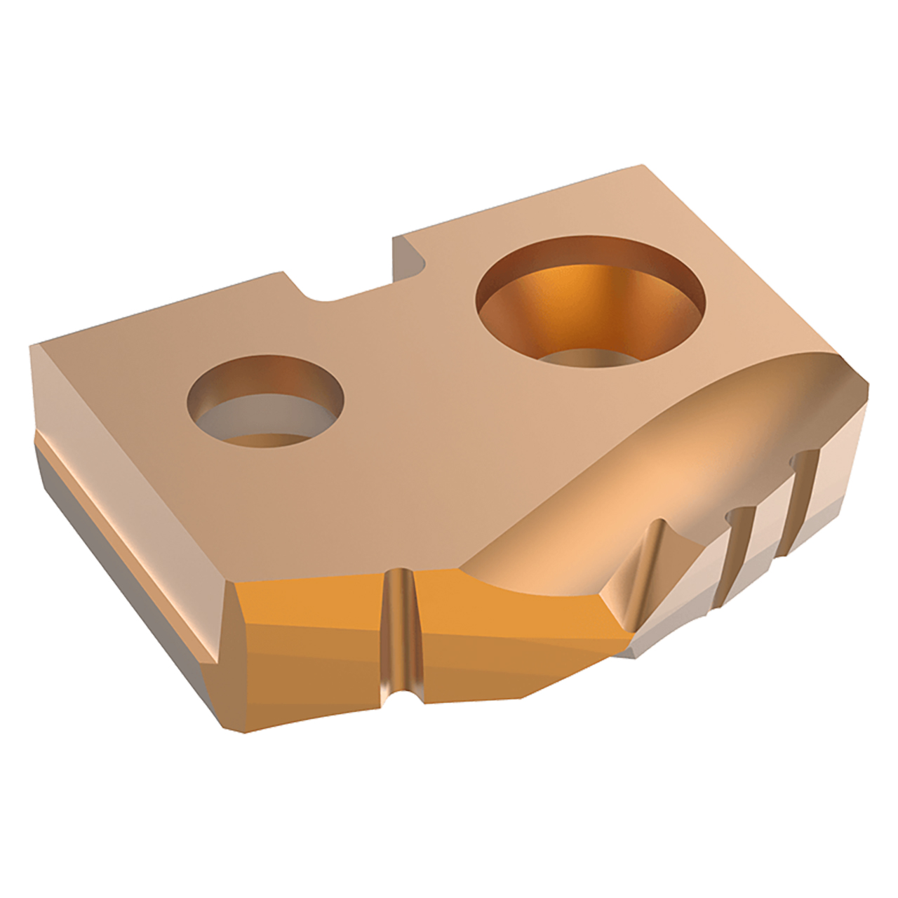 Allied Machine and Engineering 4C1YP-10.8 | 10.80mm Diameter x 2.38mm Thickness 132 Degree Included Angle AM300 Coated C1(K35) Y Series Spade Drill Insert