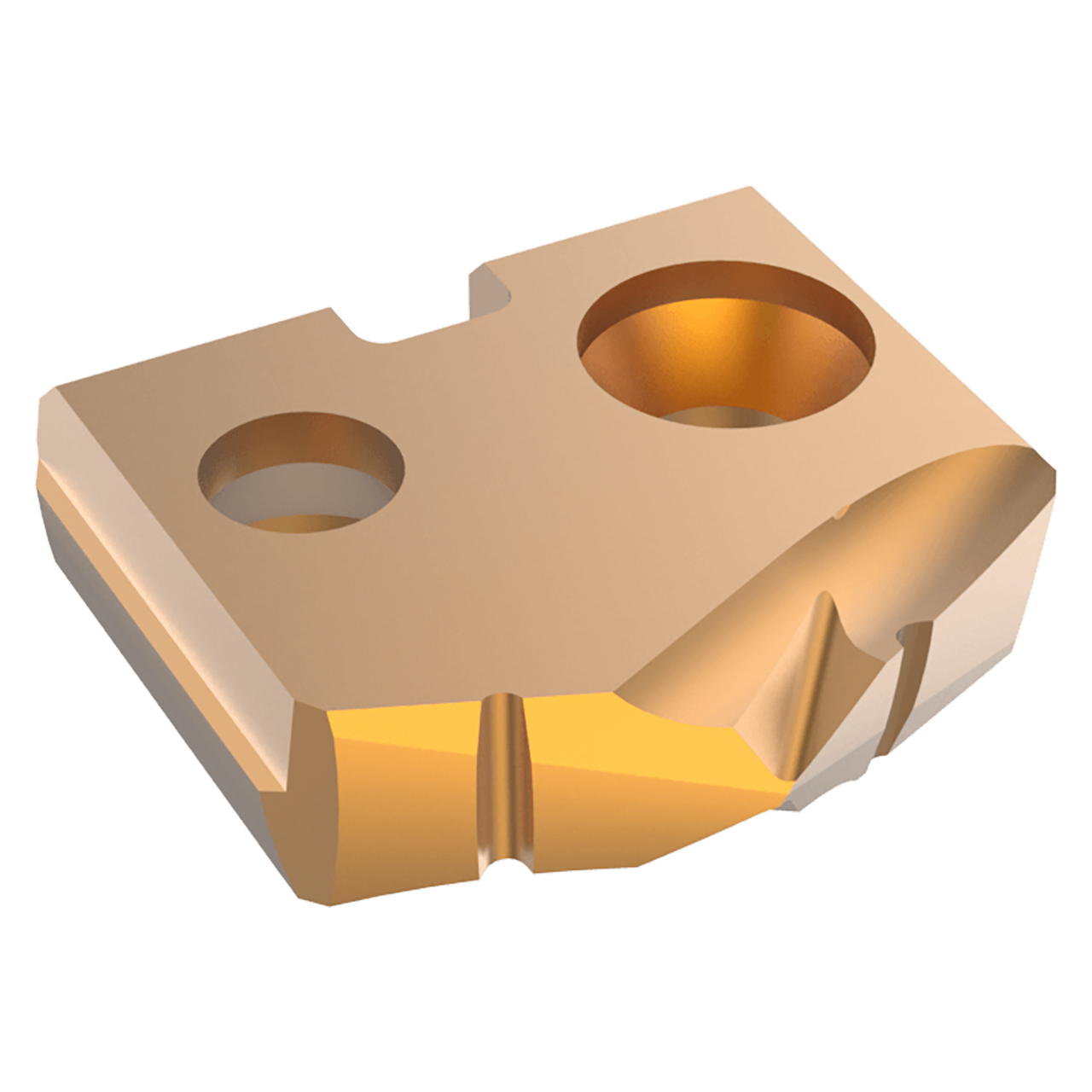 Allied Machine and Engineering 4C1YP-10.5-HE | 10.50mm Diameter x 2.38mm Thickness 132 Degree Included Angle AM300 Coated C1(K35) Y Series Spade Drill Insert