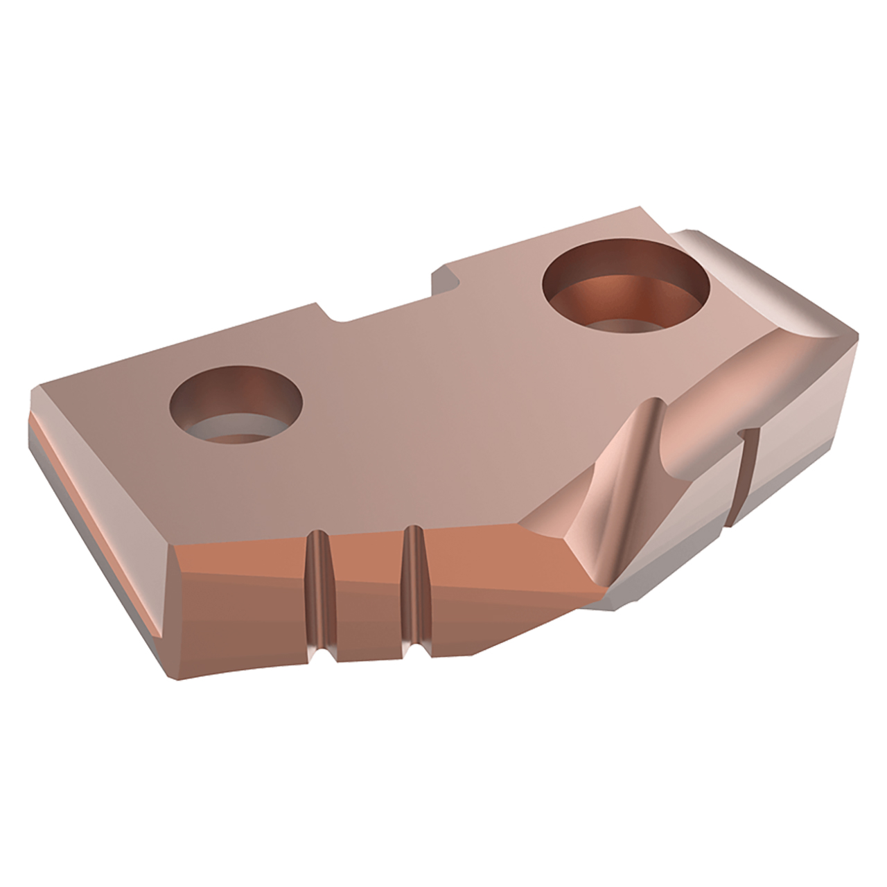 Allied Machine and Engineering 452H-0105-HE | 1-5/32" Diameter x 3/16" Thickness 132 Degree Included Angle AM200 Coated Super Cobalt 2 Series Spade Drill Insert