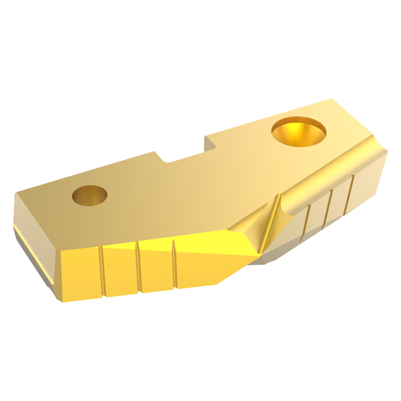 Allied Machine and Engineering 435T-74 | 74.00mm Diameter x 11.11mm Thickness 144 Degree Included Angle TiN Coated High Speed Steel 5 Series Spade Drill Insert