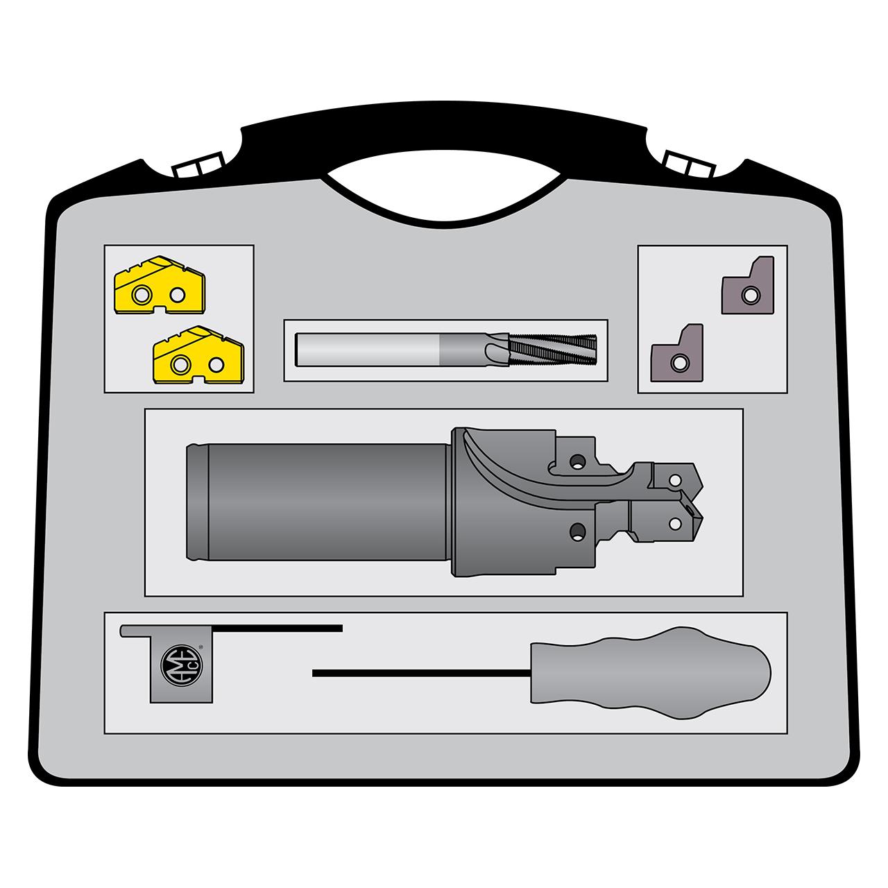 Allied Machine and Engineering ATKU08-5202 | 3/4-16 UNJF-3B Thread x -8 Size Non-Ferrous Material Port Tool Kit