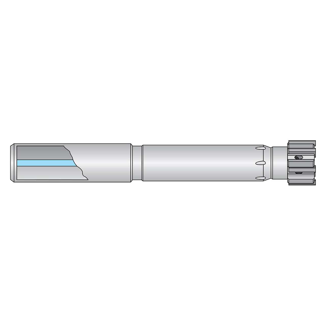 Allied Machine and Engineering 7000-MC-002 | 17.61mm Diameter x 16.00mm Shank x 65.00mm OAL 7000 Series Short Modular Reamer Body