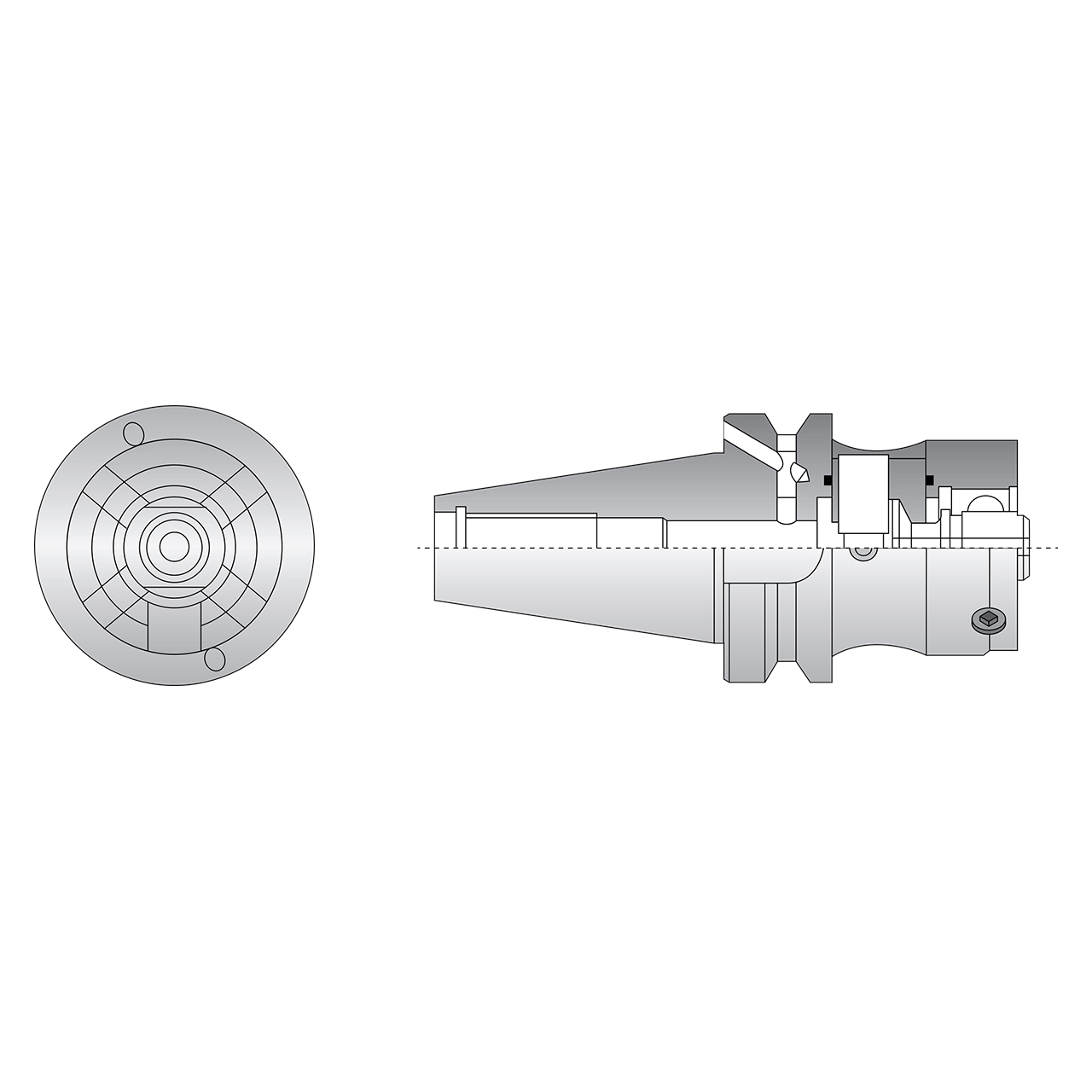 Allied Machine and Engineering BTB.50.80L.90 | 3.543" Gage Length x 80mm Shank BT50 Modular Reamer Body