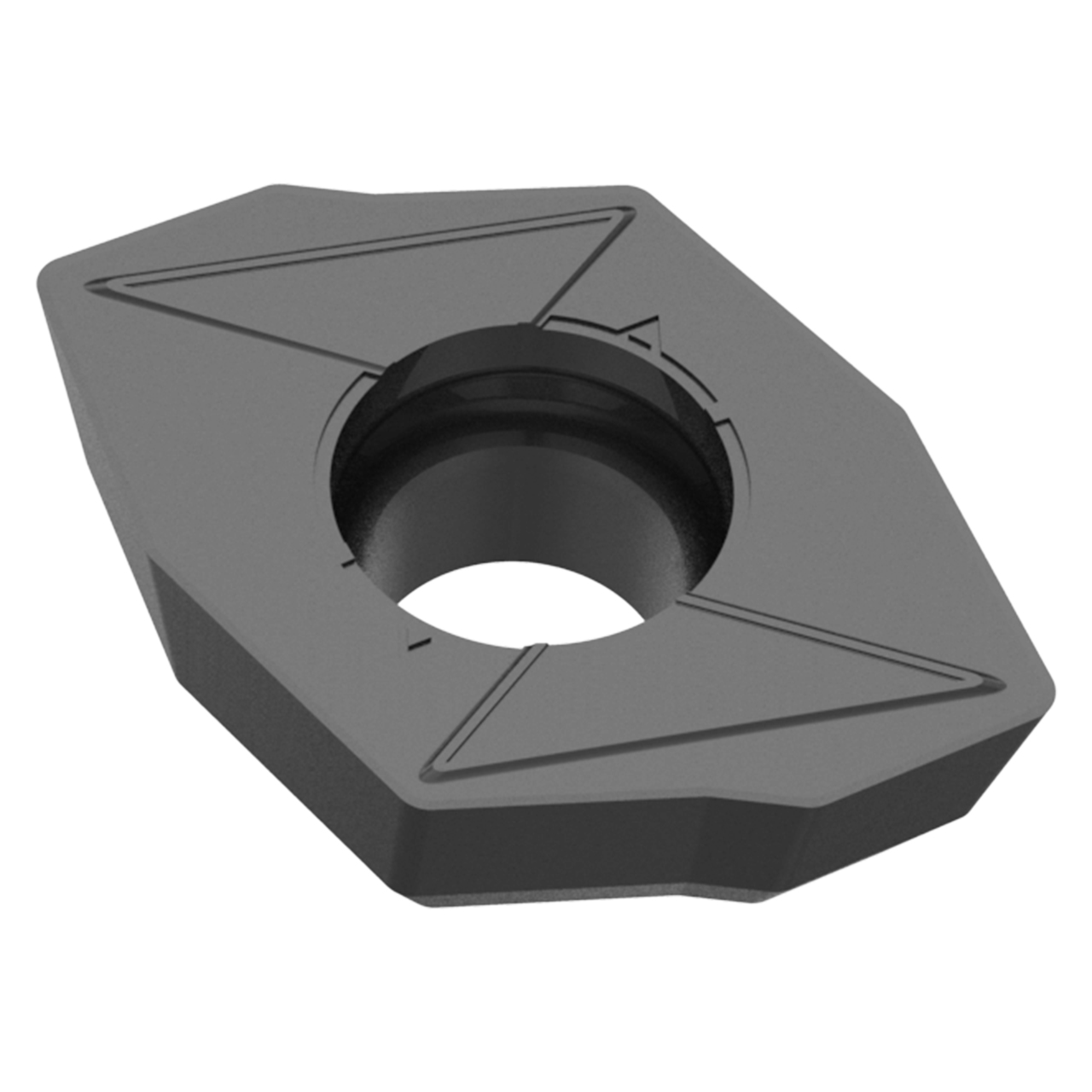 Allied Machine and Engineering 4T-05T203-N | 0.728" Diameter x 0.109" Thickness x 0.012" Radius TiCN Coated Carbide 05 Series Indexable Drill Insert
