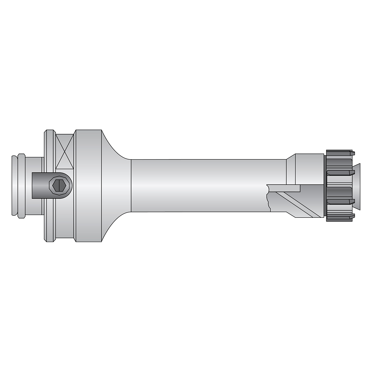 Allied Machine and Engineering 4355-MC-010 | 0.850" Diameter x 3.189" LOC 4355 Series Short Modular Reamer Body