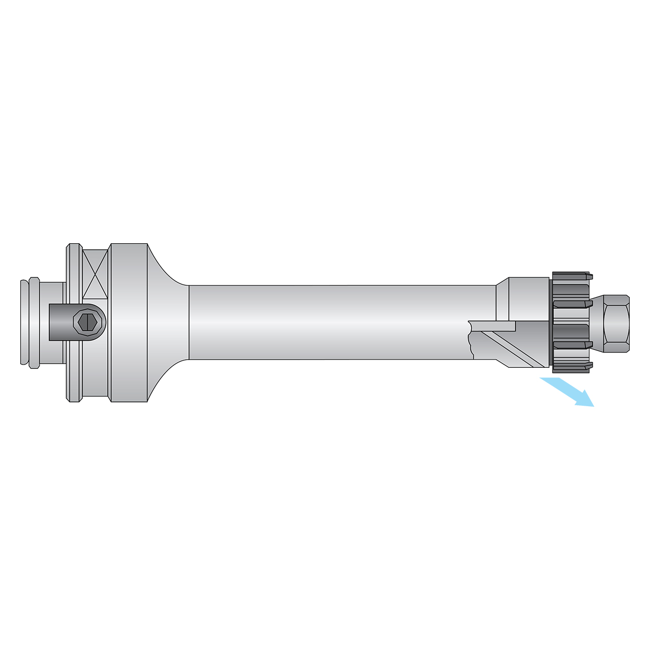 Allied Machine and Engineering 4300-MC-050 | 1.795" Diameter x 7.913" LOC 4300 Series Long Modular Reamer Body