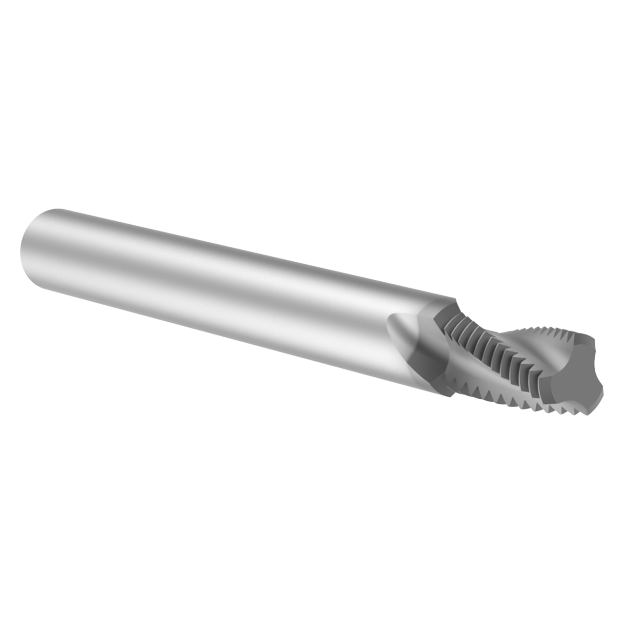 Allied Machine and Engineering TMNK0063-NPTF | AccuThread 856 1/16" and 1/8"-27 NPTF x 0.245" Diameter x 0.250" Shank x 0.437" LOC x 2.500" OAL 3 Flute AM210 Coated Carbide Helical Flute Thread Mill