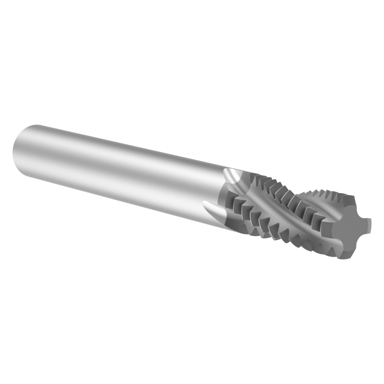 Allied Machine and Engineering TMUK0563-12M  | 9/16-12 UN x  9.90mm Diameter x 10.00mm Shank x 23.35mm LOC x 73.00mm OAL 4 Flute AM210 Coated Carbide Helical Flute Thread Mill
