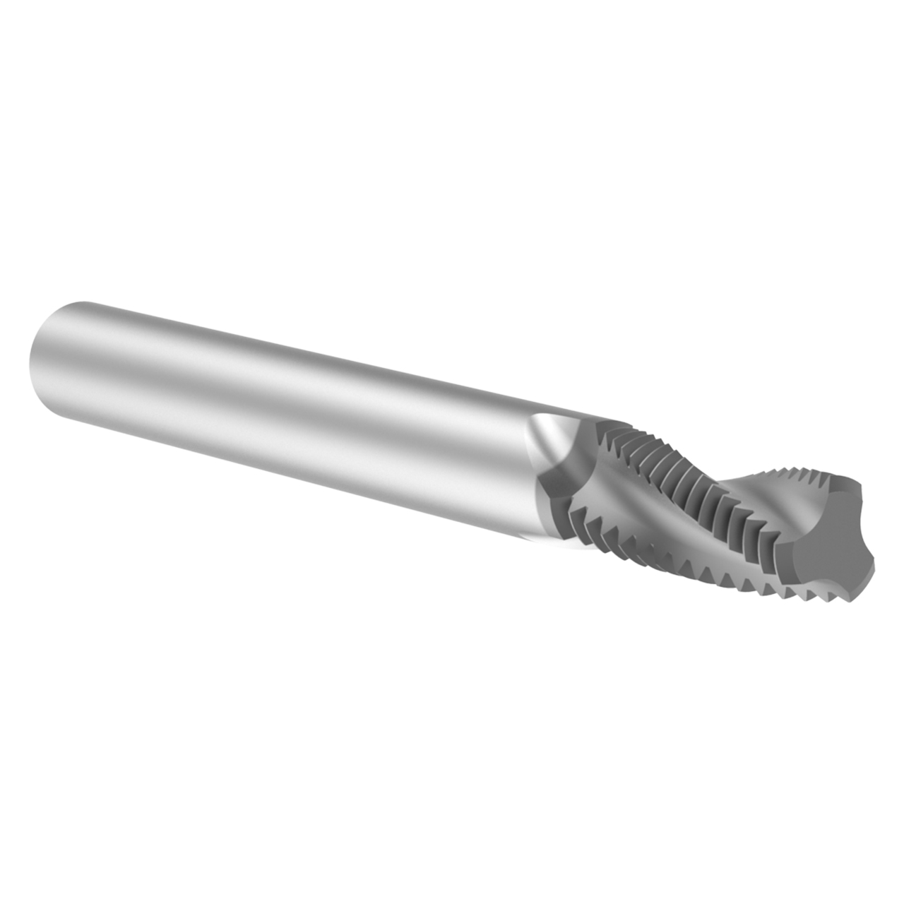 Allied Machine and Engineering TMUK0313-24M | 5/16"-24 UN x 5.95mm Diameter x 6.00mm Shank x 16.00mm LOC x 58.00mm OAL 3 Flute AM210 Coated Carbide Helical Flute Thread Mill