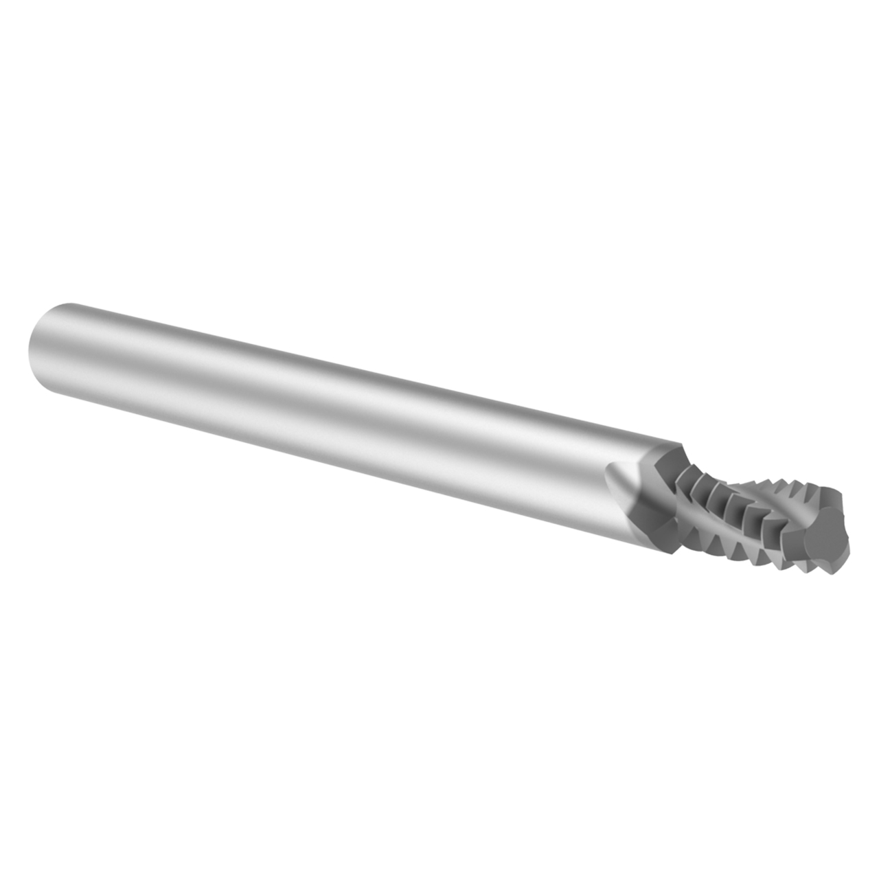 Allied Machine and Engineering TMUK0008-36M  | #8-36 UN x  3.00mm Diameter x 4.00mm Shank x 6.35mm LOC x 51.00mm OAL 3 Flute AM210 Coated Carbide Helical Flute Thread Mill