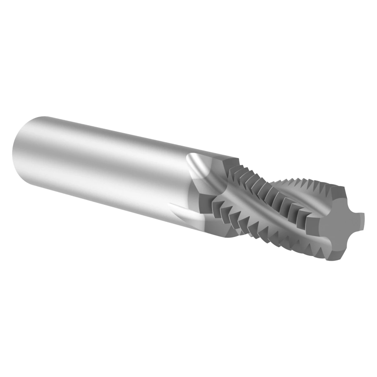 Allied Machine and Engineering TMNK2500-NPTFM | 2-1/2-8 NPTF x 19.75mm Diameter x 20.00mm Shank x 38.10mm LOC x 115.00mm OAL 5 Flute AM210 Coated Carbide Helical Flute Thread Mill