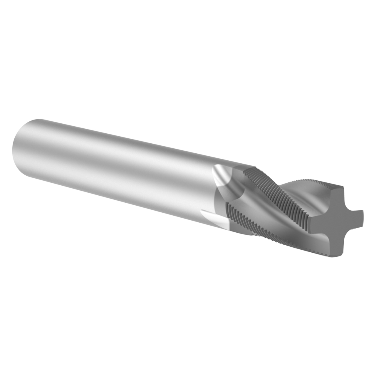 Allied Machine and Engineering TMMK1000-050M | M10-0.5 ISO x 7.95mm Diameter x 8.00mm Shank x 15.00mm LOC x 64.00mm OAL 4 Flute AM210 Coated Carbide Helical Flute Thread Mill