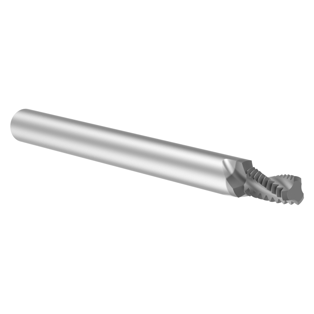 Allied Machine and Engineering TMMK0450-075M  | M4.5-0.75 ISO x  3.00mm Diameter x 4.00mm Shank x 6.75mm LOC x 51.00mm OAL 3 Flute AM210 Coated Carbide Helical Flute Thread Mill