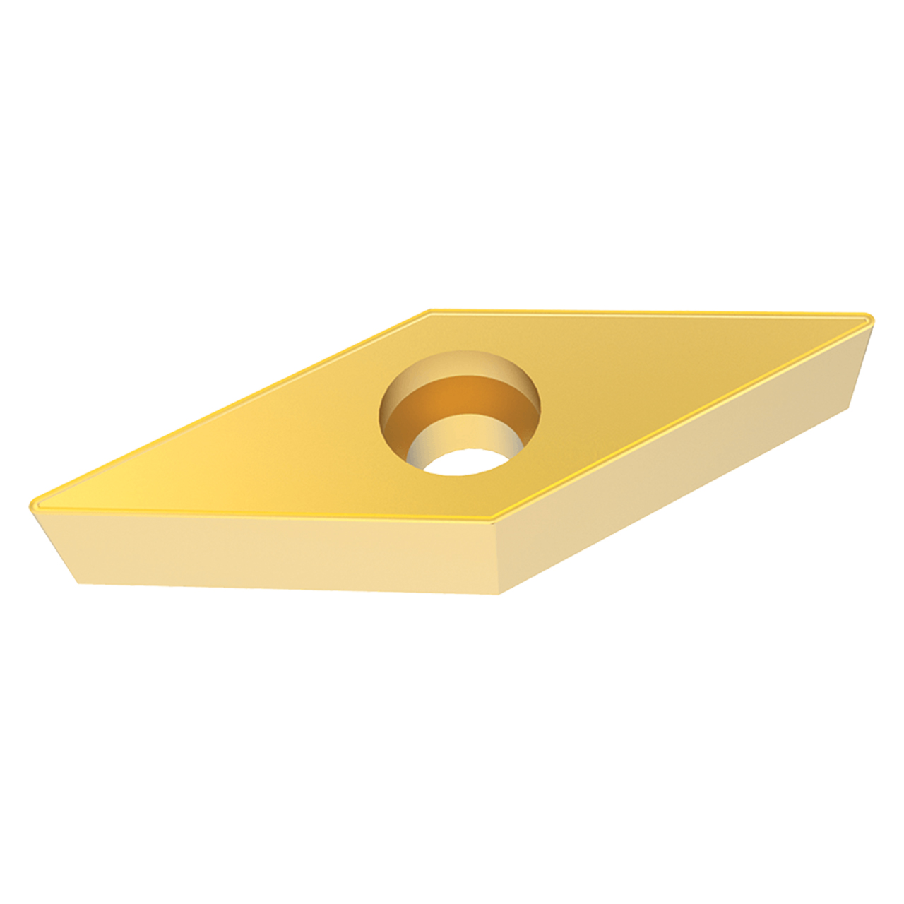 Allied Machine and Engineering DCGT-070202 | 0.250" Size x 0.094" Thickness x 0.008" Corner Radius Carbide Indexable Drill Insert