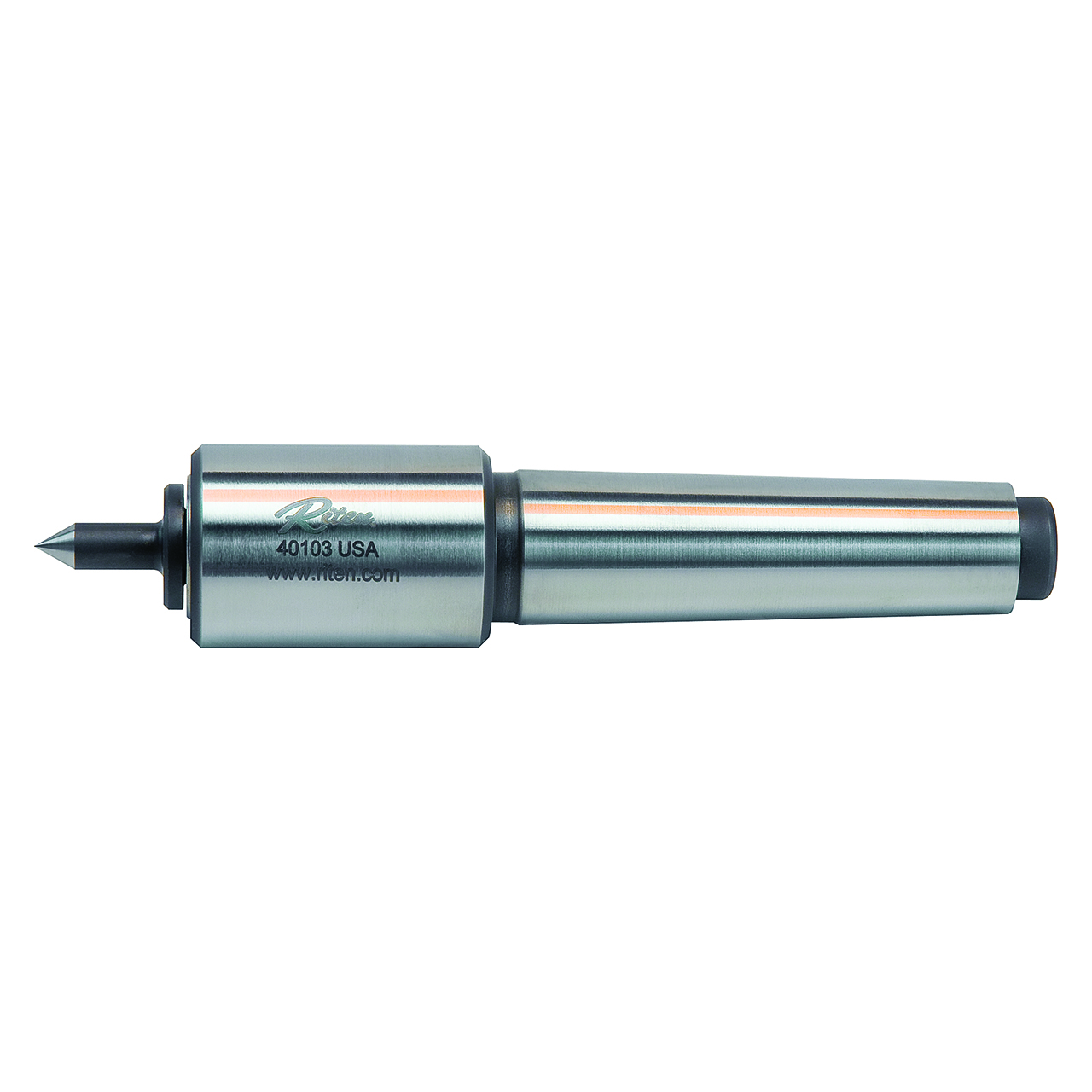 Riten 40554 | 4 Morse Taper 0.375" Diameter x 0.875" Length ± 0.00005 Accuracy Light Live Center