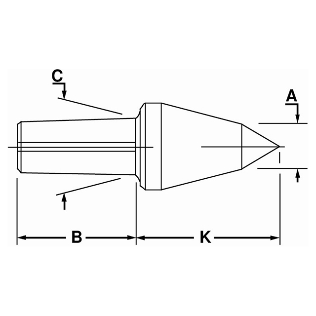 Riten 91033 | 0.953" Taper x 0.375" Diameter ± 0.00025 Accuracy Live Center
